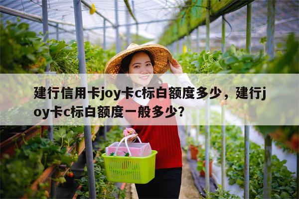 建行信用卡joy卡c标白额度多少，建行joy卡c标白额度一般多少？