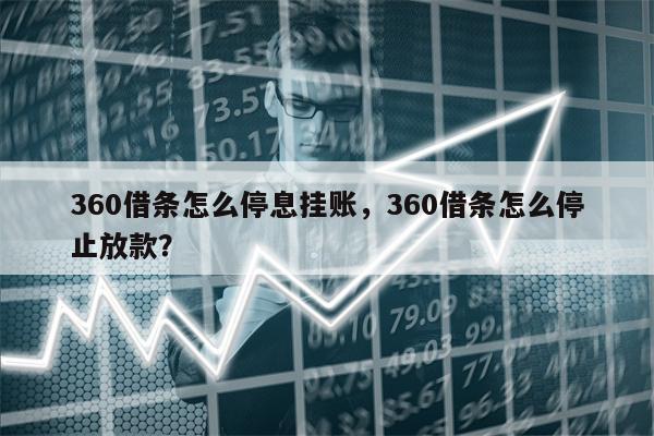 360借条怎么停息挂账,360借条怎么停止放款?