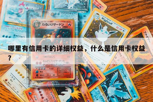 哪里有信用卡的详细权益,什么是信用卡权益?