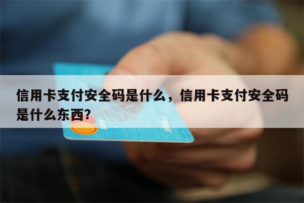 信用卡支付安全码是什么,信用卡支付安全码是什么东西?