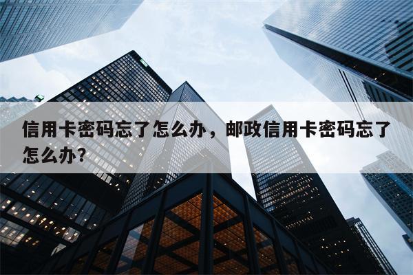 信用卡密码忘了怎么办，邮政信用卡密码忘了怎么办？
