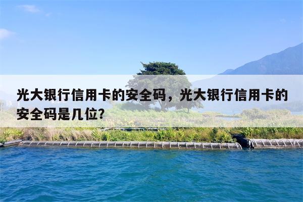 光大银行信用卡的安全码，光大银行信用卡的安全码是几位？