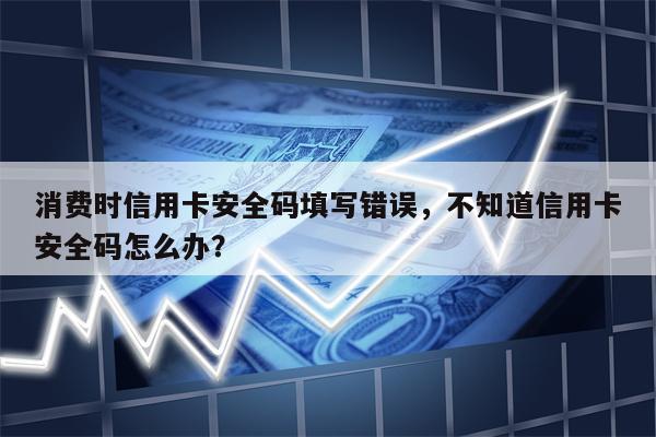消费时信用卡安全码填写错误,不知道信用卡安全码怎么办?