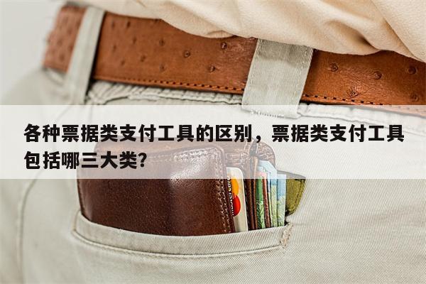 各种票据类支付工具的区别,票据类支付工具包括哪三大类?