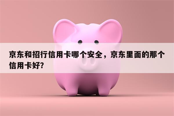 京东和招行信用卡哪个安全，京东里面的那个信用卡好？