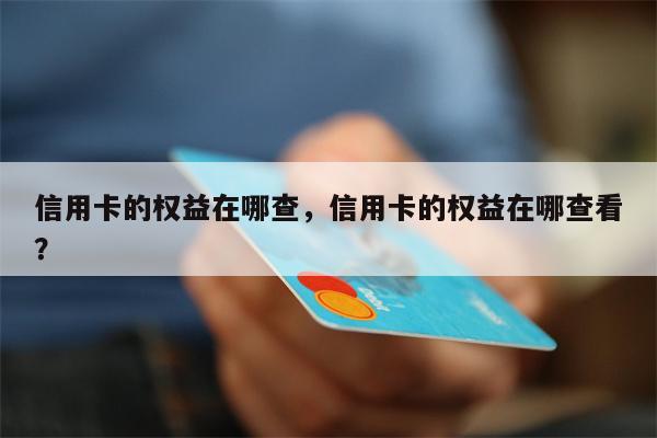 信用卡的权益在哪查,信用卡的权益在哪查看?