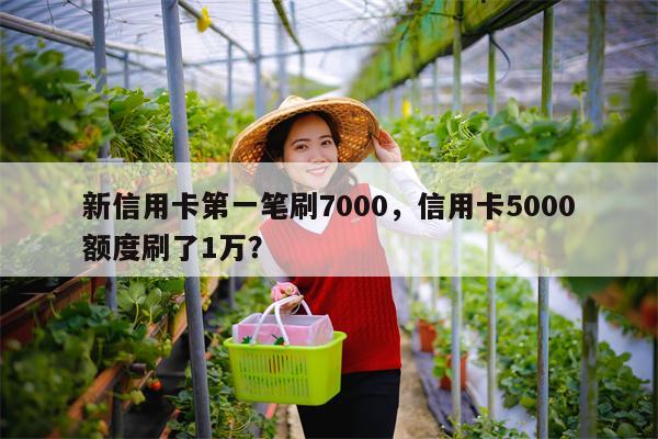 新信用卡第一笔刷7000,信用卡5000额度刷了1万?