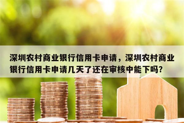 深圳农村商业银行信用卡申请，深圳农村商业银行信用卡申请几天了还在审核中能下吗？