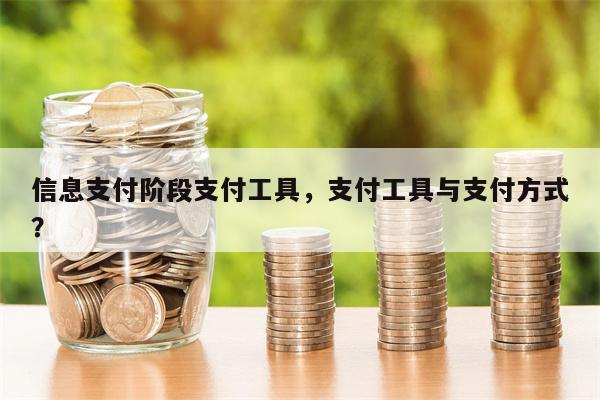 信息支付阶段支付工具，支付工具与支付方式？