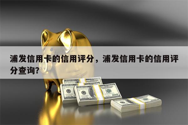 浦发信用卡的信用评分，浦发信用卡的信用评分查询？