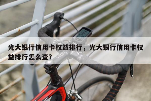 光大银行信用卡权益排行，光大银行信用卡权益排行怎么查？