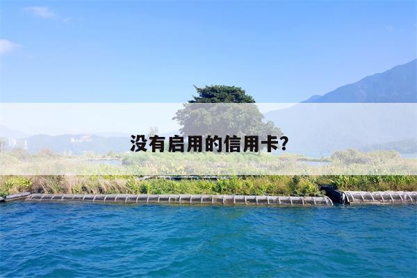 没有启用的信用卡?