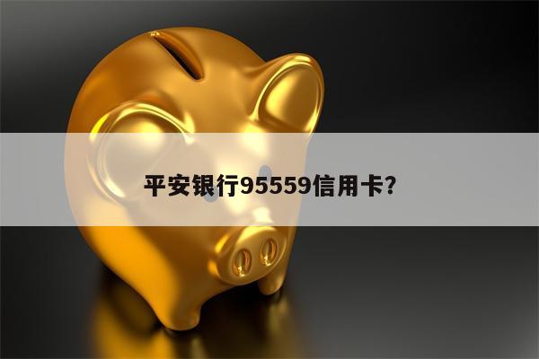 平安银行95559信用卡？