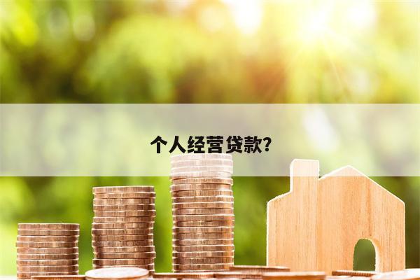 个人经营贷款?