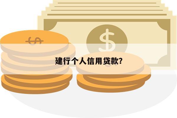 建行个人信用贷款?