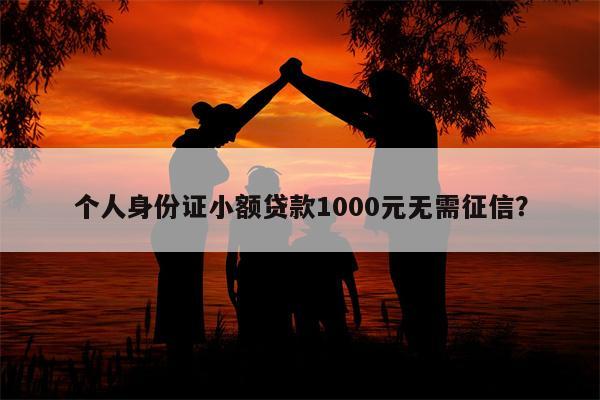 个人身份证小额贷款1000元无需征信?
