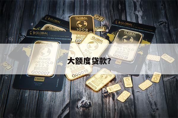 大额度贷款?