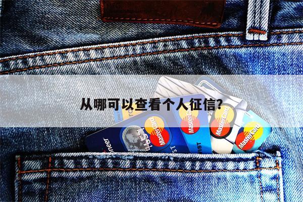 从哪可以查看个人征信?