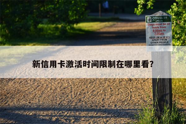 新信用卡激活时间限制在哪里看?