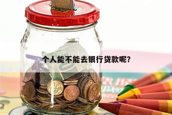 个人能不能去银行贷款呢?
