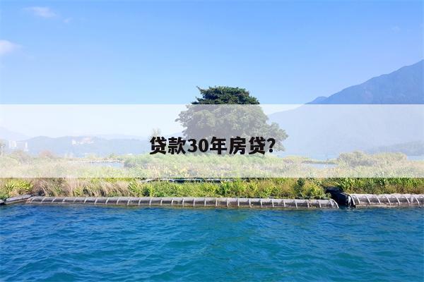 贷款30年房贷?