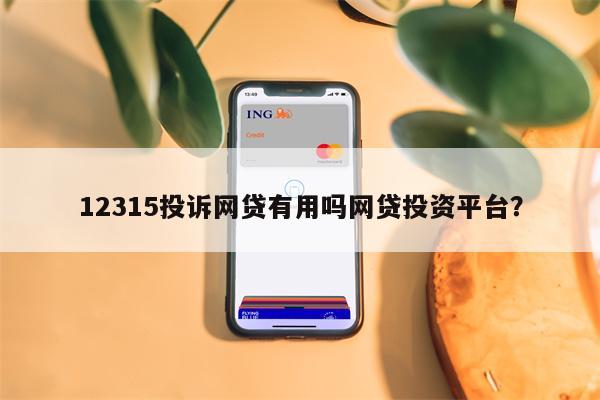 12315投诉网贷有用吗网贷投资平台?