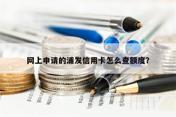 网上申请的浦发信用卡怎么查额度?