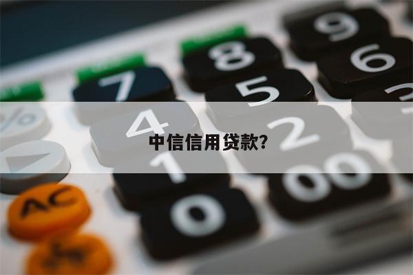 中信信用贷款？