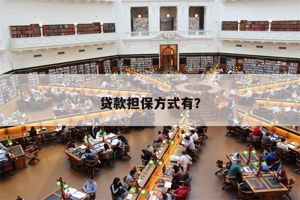 贷款担保方式有?