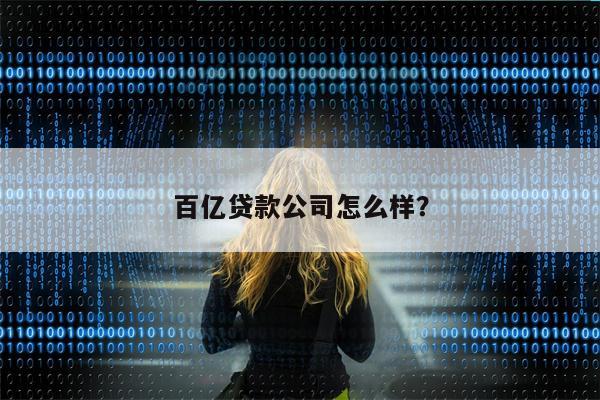 百亿贷款公司怎么样？