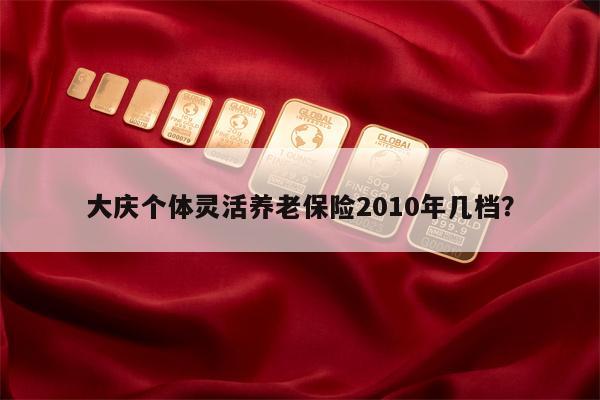 大庆个体灵活养老保险2010年几档?