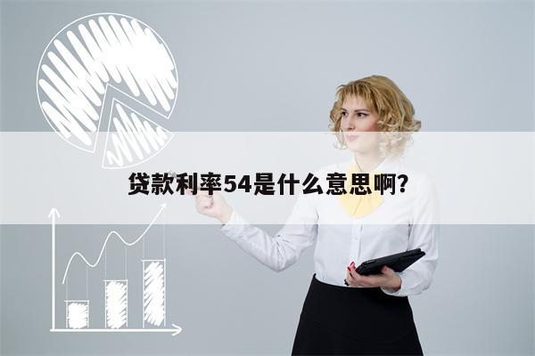贷款利率54是什么意思啊？