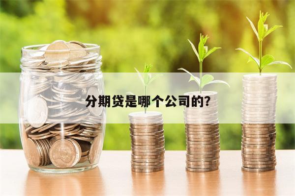 分期贷是哪个公司的?