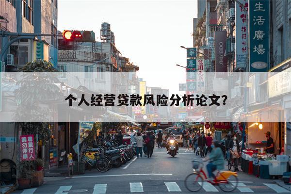 个人经营贷款风险分析论文?