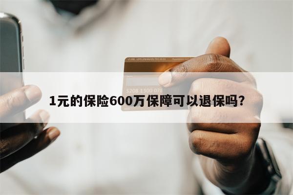 1元的保险600万保障可以退保吗?