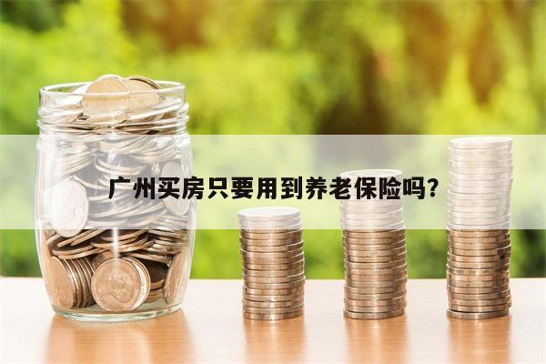 广州买房只要用到养老保险吗？