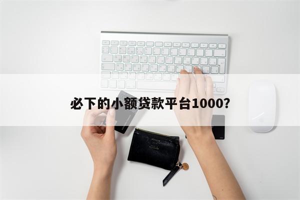 必下的小额贷款平台1000?