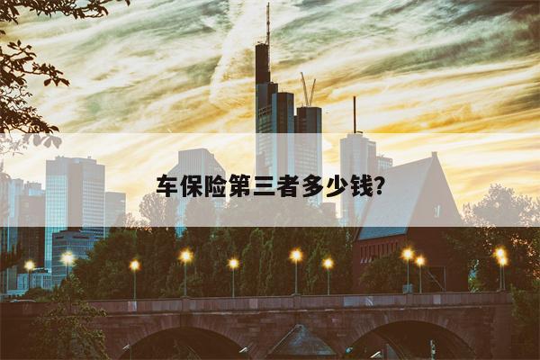 车保险第三者多少钱?