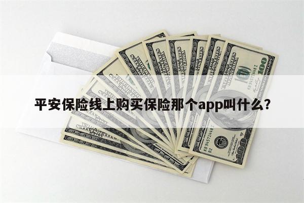 平安保险线上购买保险那个app叫什么?