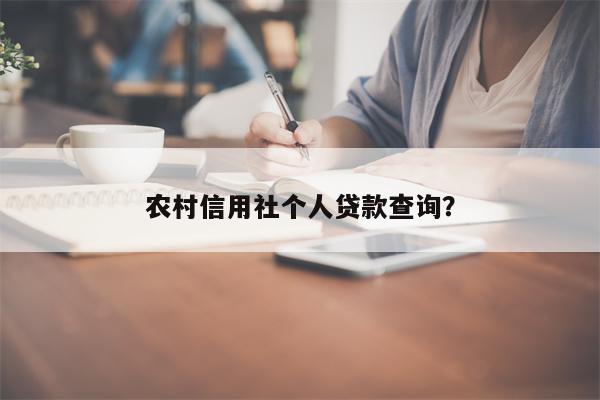 农村信用社个人贷款查询?