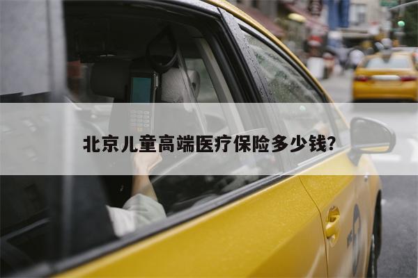 北京儿童高端医疗保险多少钱？