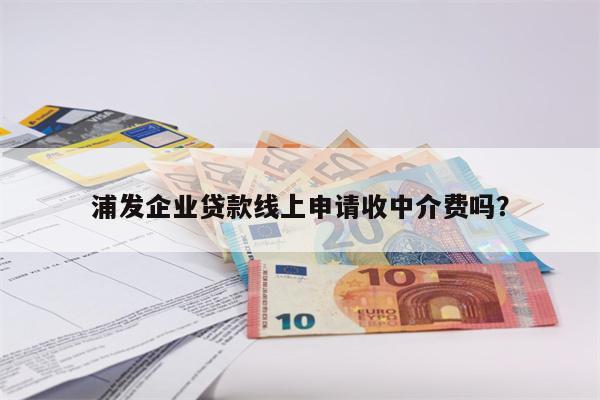 浦发企业贷款线上申请收中介费吗？