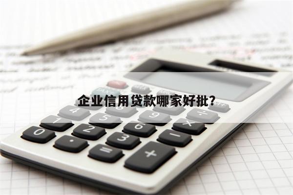 企业信用贷款哪家好批？