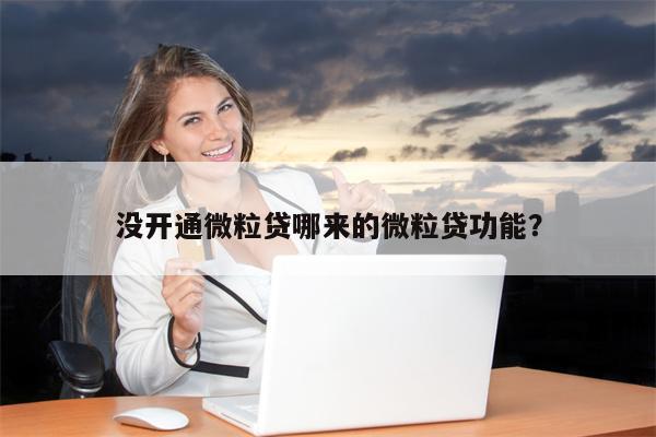 没开通微粒贷哪来的微粒贷功能?