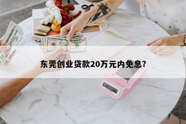 东莞创业贷款20万元内免息?