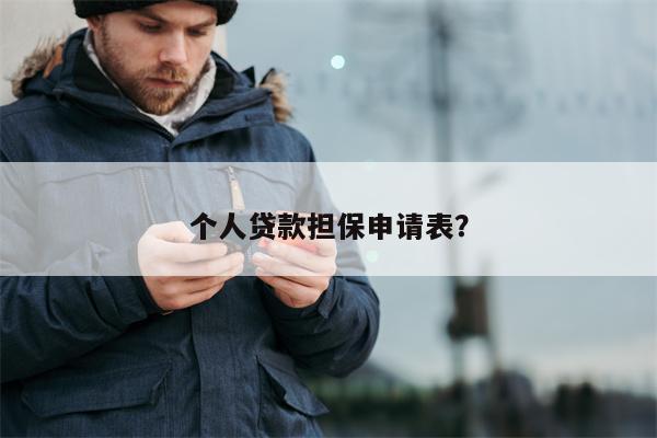 个人贷款担保申请表?