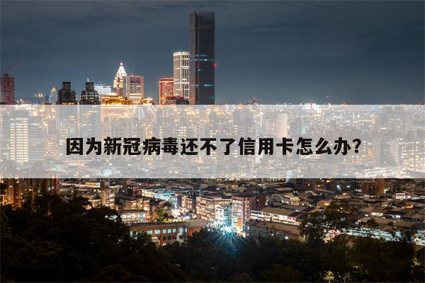 因为新冠病毒还不了信用卡怎么办?