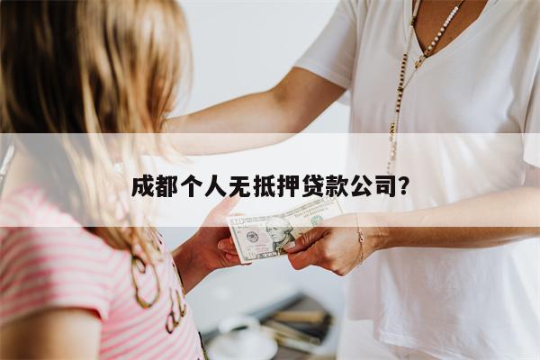 成都个人无抵押贷款公司?