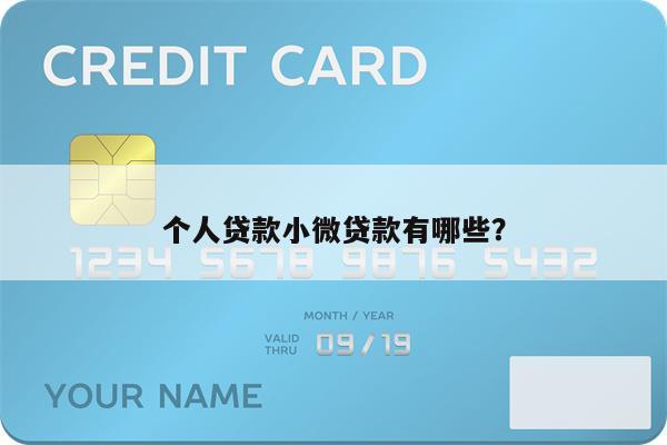 个人贷款小微贷款有哪些?