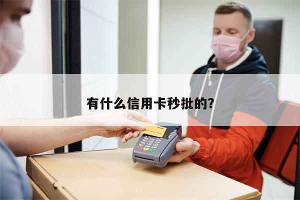 有什么信用卡秒批的?